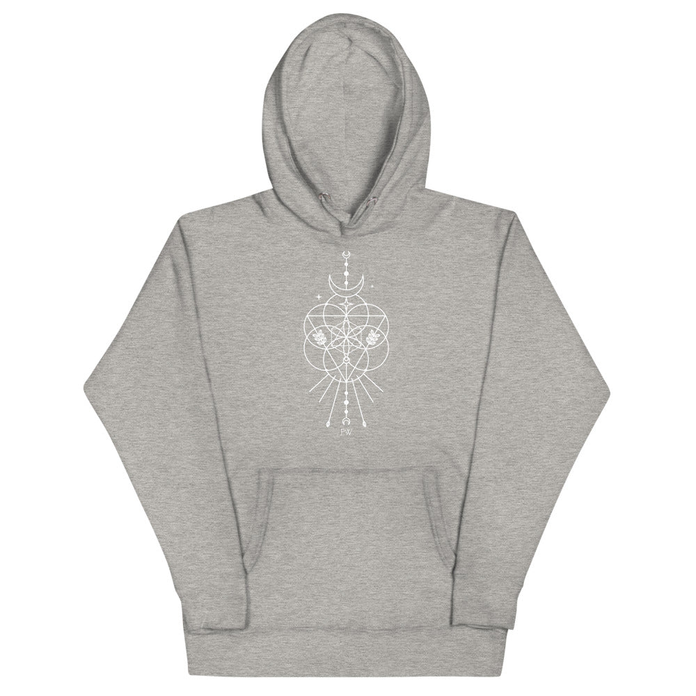 Parabolight Moon Unisex Hoodie (white logo)
