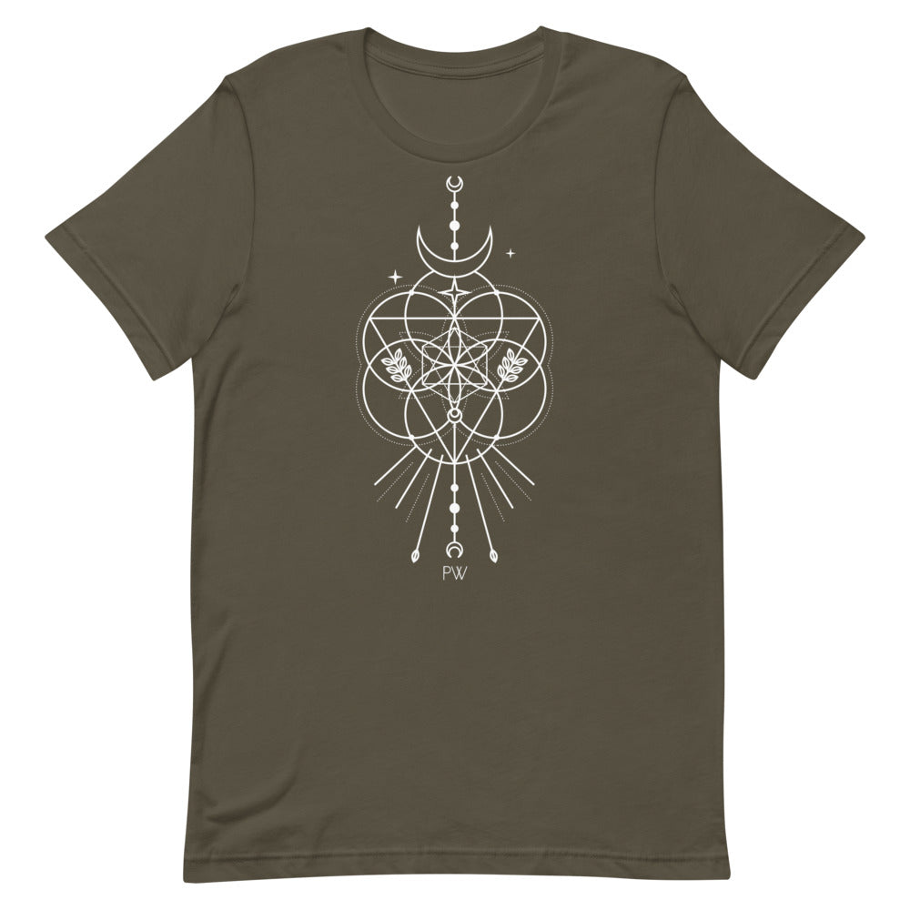 Parabolight Moon Short-Sleeve Unisex T-Shirt (white logo)