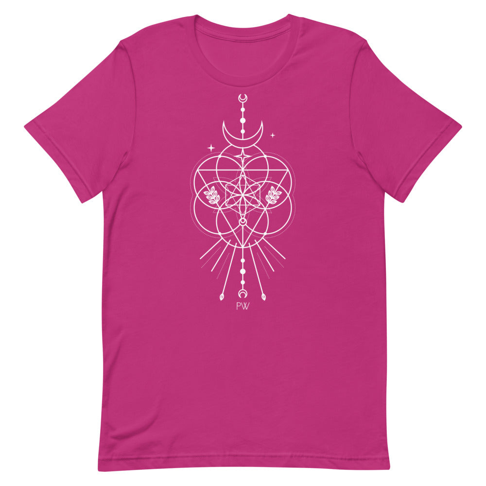 Parabolight Moon Short-Sleeve Unisex T-Shirt (white logo)
