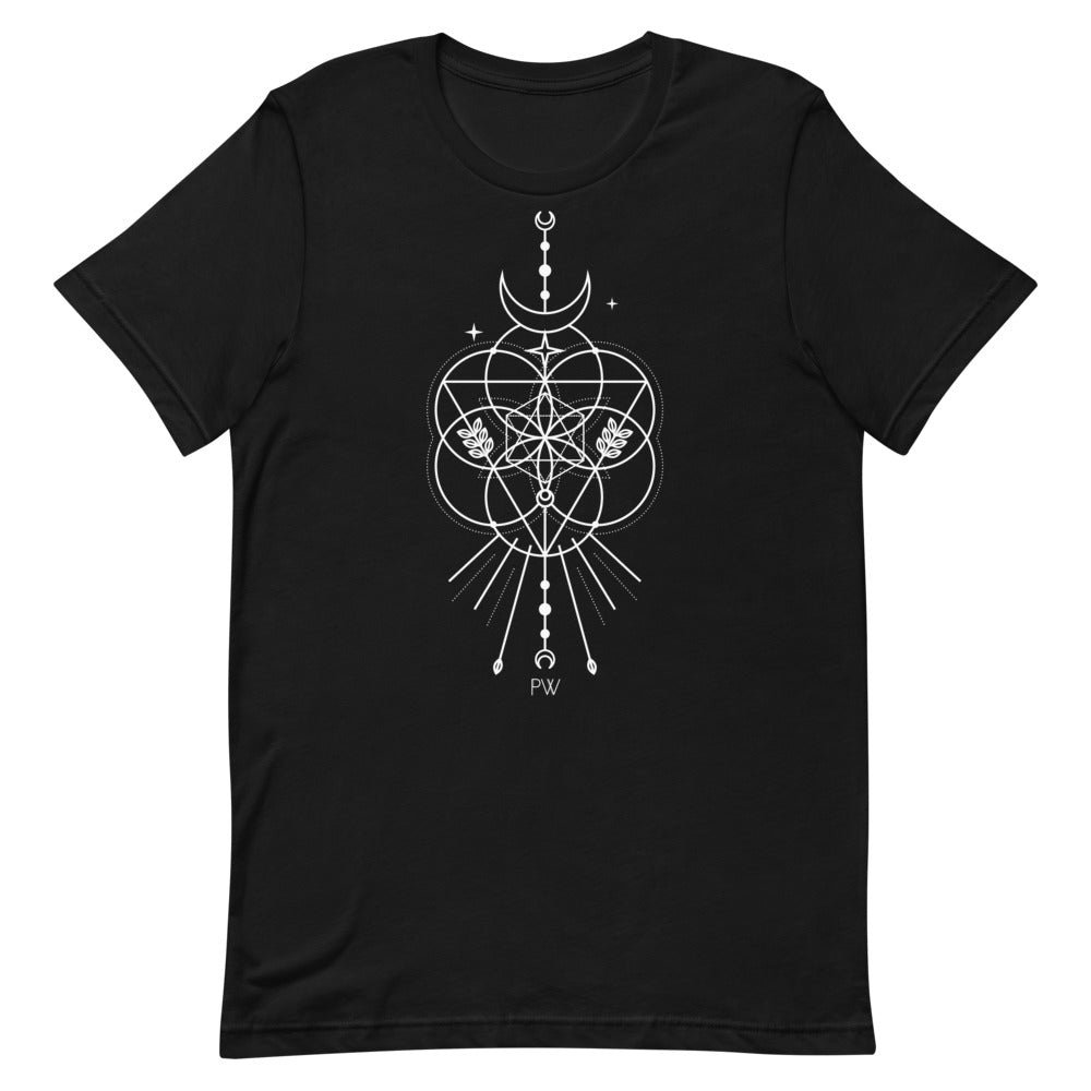 Parabolight Moon Short-Sleeve Unisex T-Shirt (white logo)