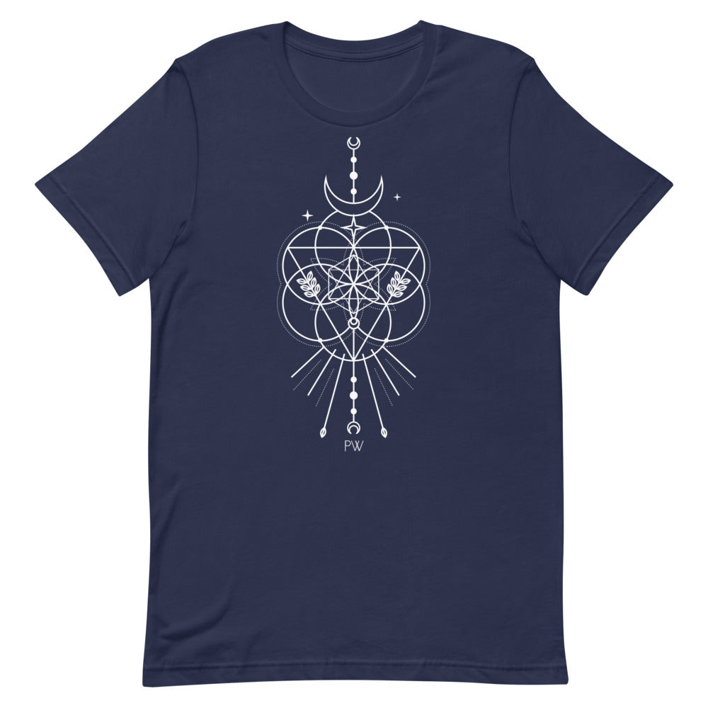 Parabolight Moon Short-Sleeve Unisex T-Shirt (white logo)
