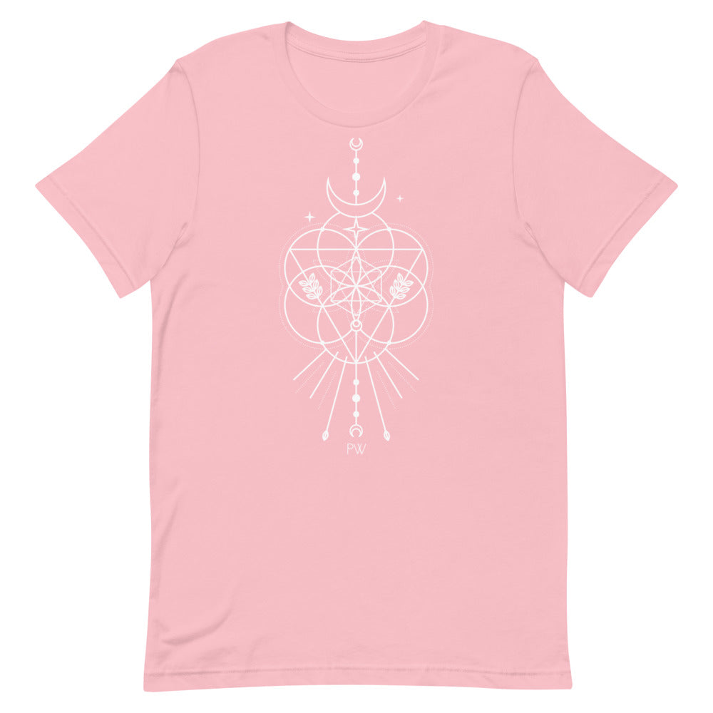 Parabolight Moon Short-Sleeve Unisex T-Shirt (white logo)