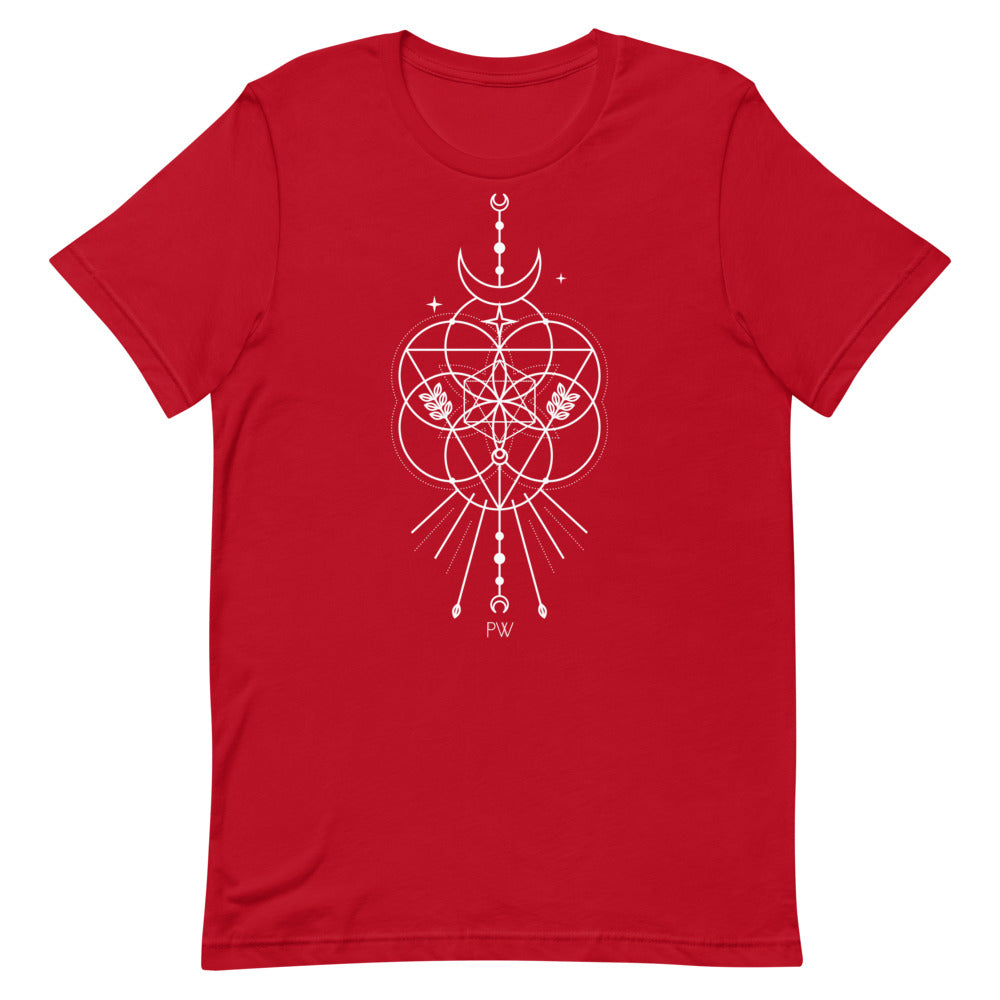 Parabolight Moon Short-Sleeve Unisex T-Shirt (white logo)