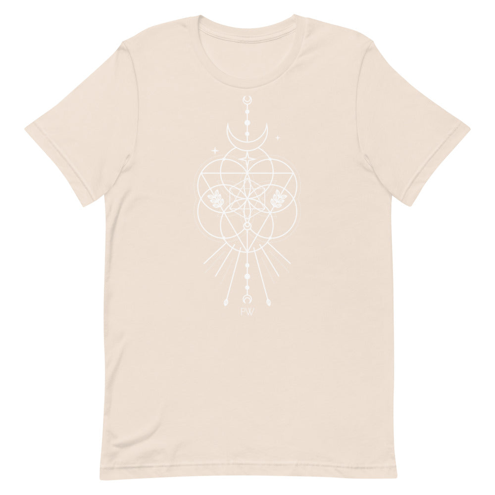 Parabolight Moon Short-Sleeve Unisex T-Shirt (white logo)