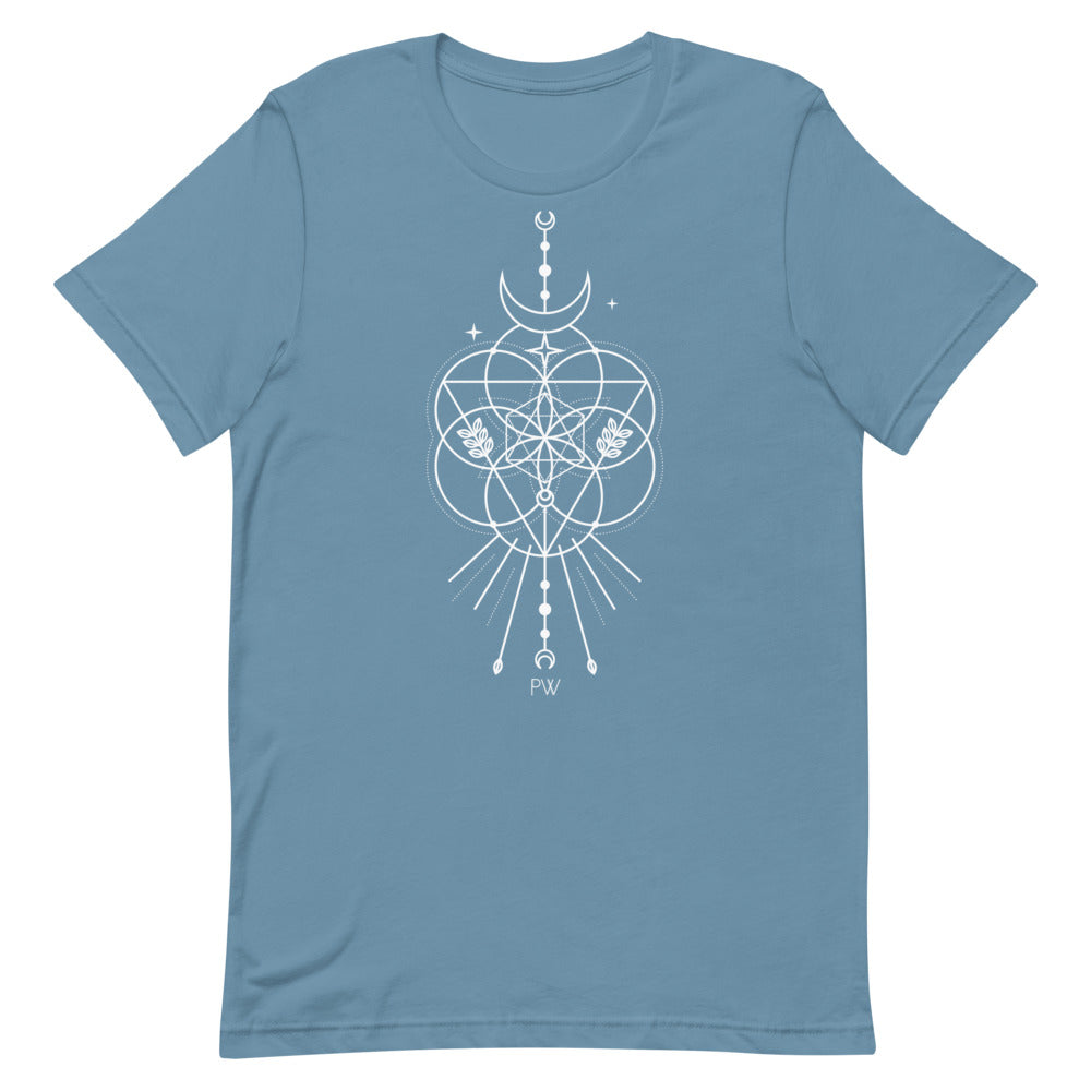 Parabolight Moon Short-Sleeve Unisex T-Shirt (white logo)